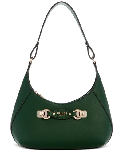 Guess Mimina Small Top Zip Shoulder Bag In Green