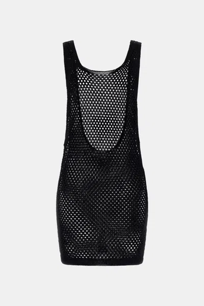 Guess Mini Crochet Dress Black Woman