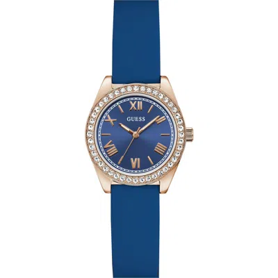 Guess Mini Luna Silicone Strap Watch, 30mm In Multi