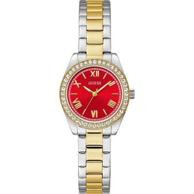 Guess Mini Luna Two-tone Bracelet Watch, 30mm In Multi