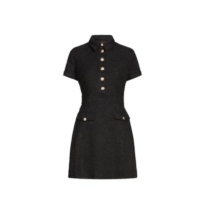 Guess Mini-robe Moulante En Tweed In Multi