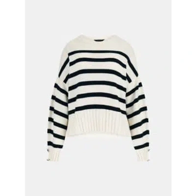 Guess Mirelle Long Sleeve Jumper | White And Black