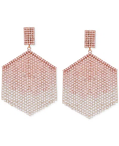 Guess Mixed Stone Hexagon Chandelier Earrings In Multi