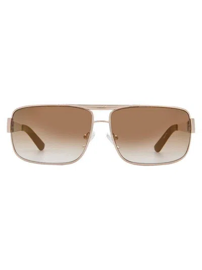 Guess Modern Aviator Sunglasses For Unisex In Gold