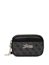 Guess Monogram Chain Bag In Blue