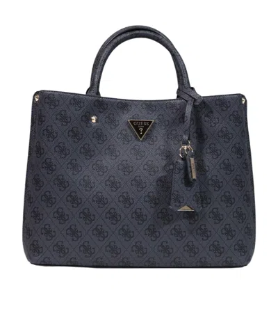 Guess Monogram Top-handles Tote Bag In Purple