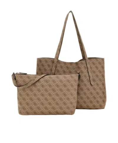 Guess Monogram-pattern Tote Bag In Purple