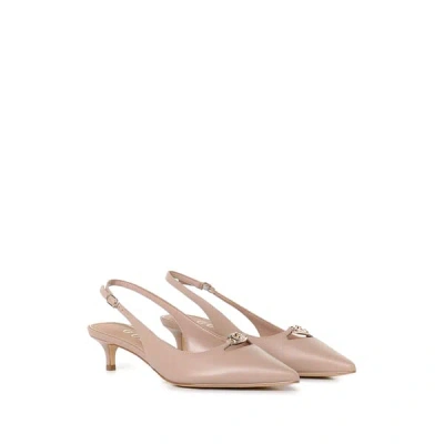 Guess Mules À Talon Jessah In Neutral