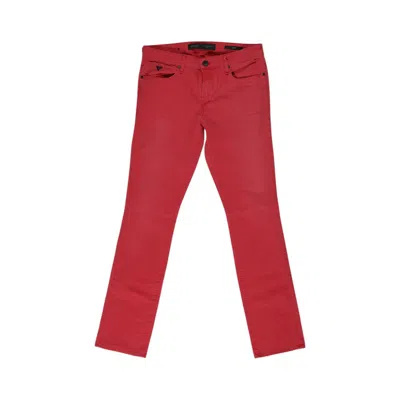 Guess Multicolor Cotton Skinny Jeans In Red
