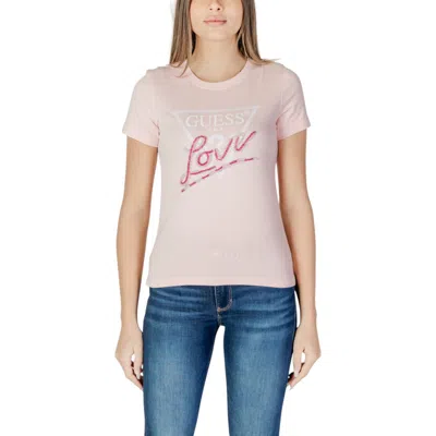 Guess Multicolor Cotton T-shirt In Pink