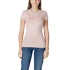 Guess Multicolor Cotton T-shirt In Pink