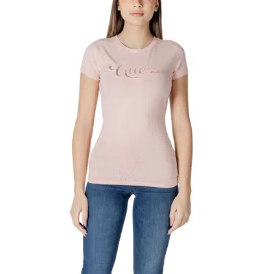 Guess Multicolor Cotton T-shirt In Pink