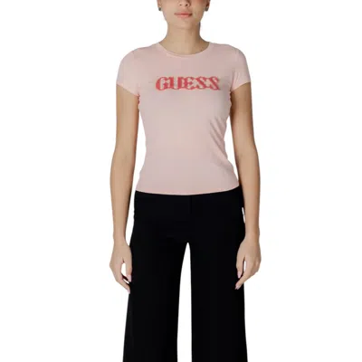 Guess Multicolor Cotton T-shirt In Pink
