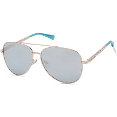 Guess Multicolor Metal Sunglasses In Gold