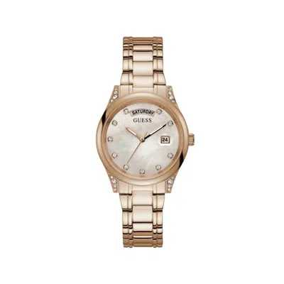 Guess Multicolor Stainless Steel Dress Women's Watch In Gold