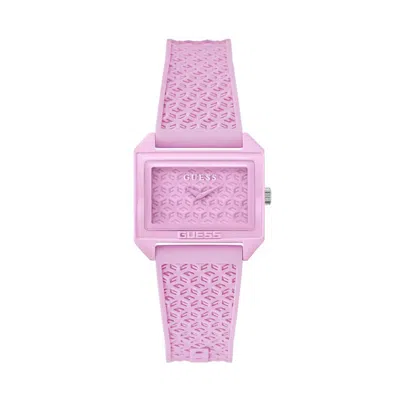 Guess Multicolor Synthetic Dress Watch In Purple