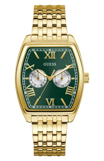 Guess Multifunction Tonneau Bracelet Watch, 38mm In Gold