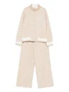 Guess Multilogo-detail Tracksuit In Neutral