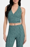 Guess Naleny Knit Halter Top In Green