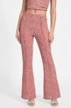 Guess Naleny Seamed Open Stitch Pants In Pink