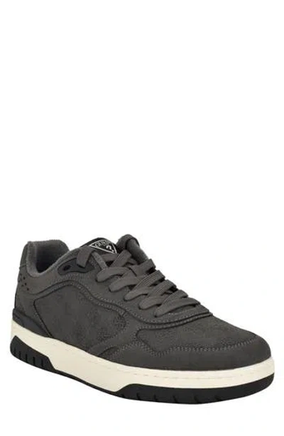 Guess Nanon Sneaker In Dark Grey Logo Multi