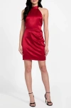 Guess Naomi Halter Minidress In Red
