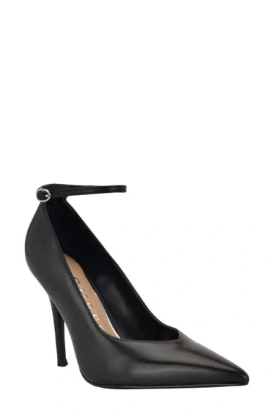 Guess Napril Ankle Strap Pump In Animal Print