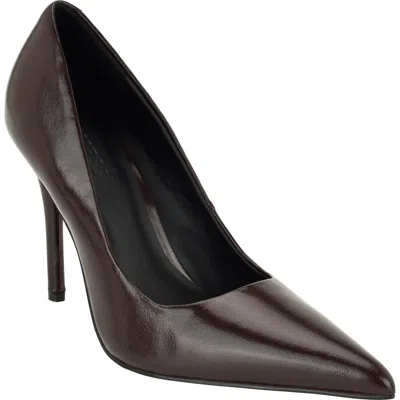 Guess Naprini Pointed Toe Pump In Brown