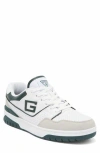 Guess Narsi Sneaker In Light Grey/white/dark Green