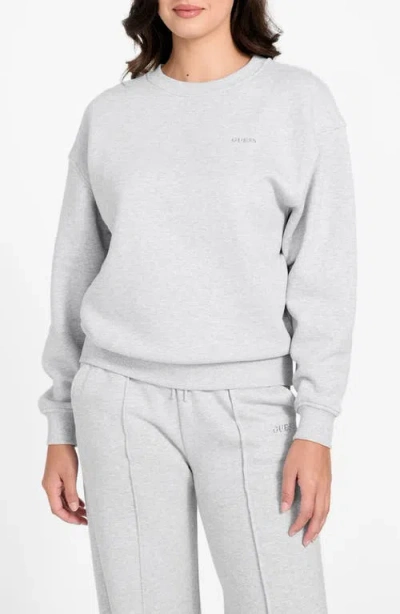Guess Nat Organic Cotton Blend Fleece Sweatshirt In Gray