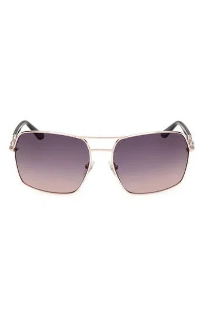 Guess Navigator Sunglasses In Gold