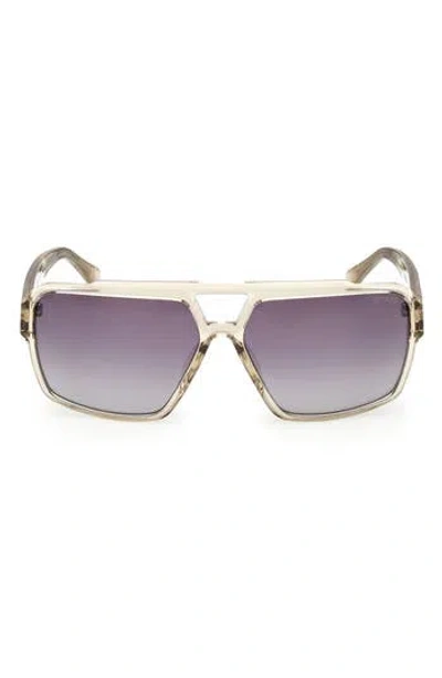Guess Navigator Sunglasses In White