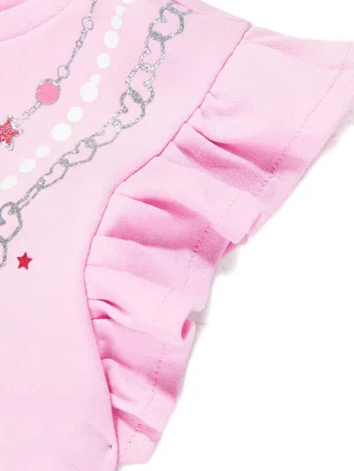 Guess Kids' Necklace-print Dress In Pink