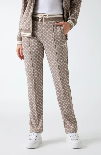 Guess New Aggie Straight Leg Pants In Brown