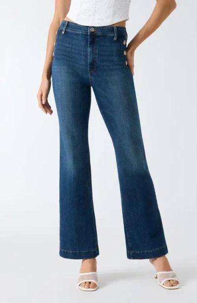 Guess New Faye Flare Jeans In Blue