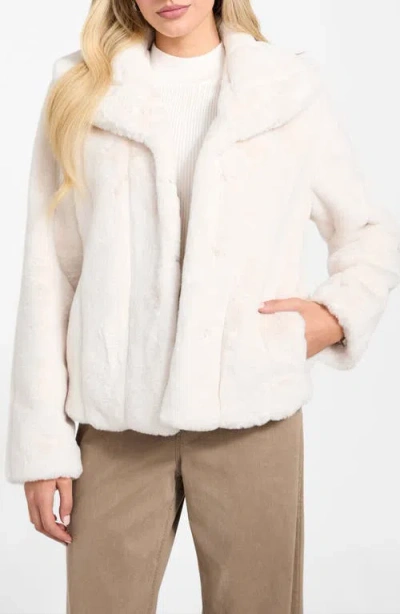 Guess New Sophy Faux Fur Jacket In White