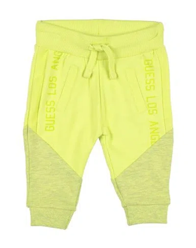Guess Babies'  Newborn Boy Pants Lime Green Size 3 Cotton, Polyester