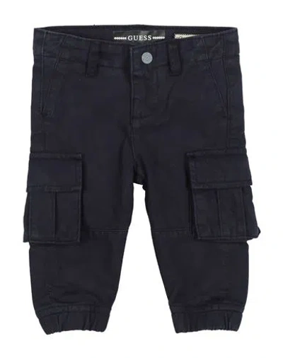 Guess Babies'  Newborn Boy Pants Midnight Blue Size 3 Cotton In Black