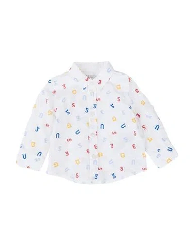 Guess Babies'  Newborn Boy Shirt Ivory Size 3 Cotton, Polyester In White