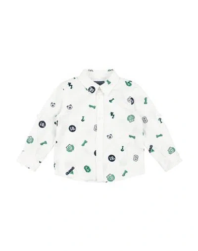 Guess Babies'  Newborn Boy Shirt White Size 3 Cotton, Polyester