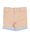 Guess Babies'  Newborn Boy Shorts & Bermuda Shorts Beige Size 3 Cotton, Elastane