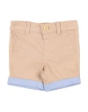 Guess Babies'  Newborn Boy Shorts & Bermuda Shorts Beige Size 0 Cotton, Elastane