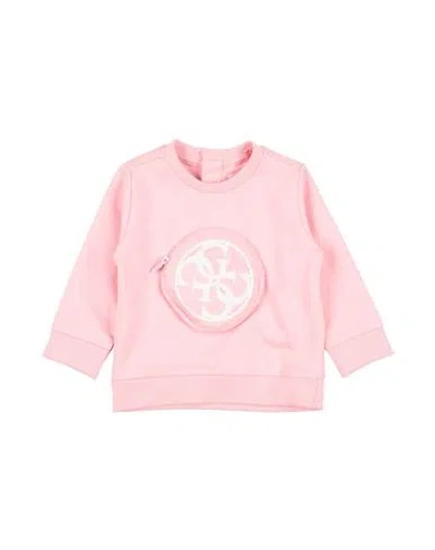Guess Babies'  Newborn Girl Sweatshirt Pink Size 3 Organic Cotton