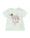 Guess Babies'  Newborn Girl T-shirt Light Green Size 3 Cotton, Elastane