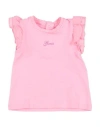 Guess Babies'  Newborn Girl T-shirt Pink Size 3 Cotton, Elastane, Polyester