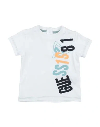 Guess Babies'  Newborn Girl T-shirt White Size 3 Cotton