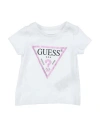 Guess Babies'  Newborn Girl T-shirt White Size 3 Organic Cotton