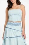 Guess Niki Tie Back Crop Top