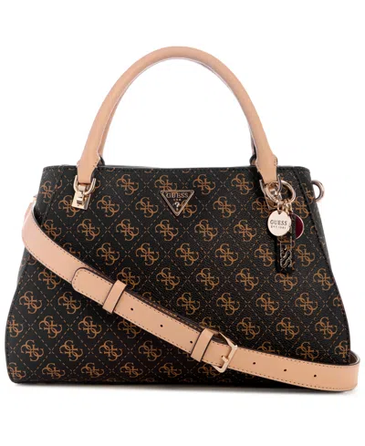 Guess Noelle Ii Luxury Medium Satchel Bag In Brown