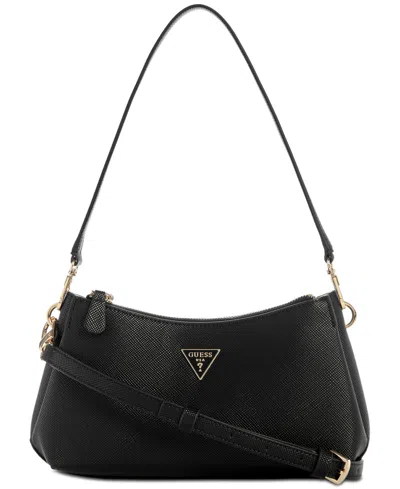 Guess Noelle Ii Small Three Compartment Crossbody In Black